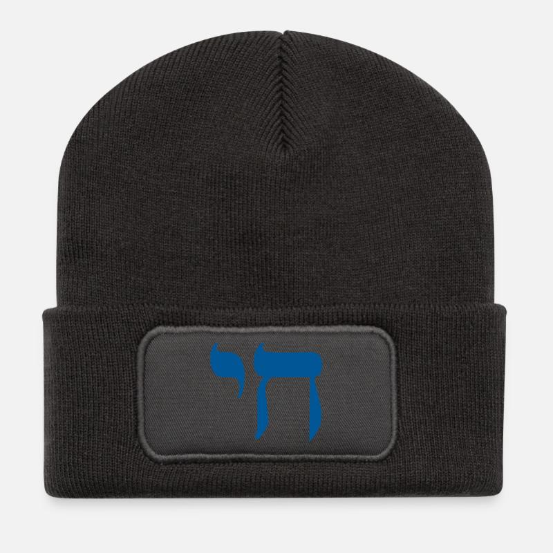 Chai-Zeichen - Recycelte Patch Beanie - Dunkelgrau