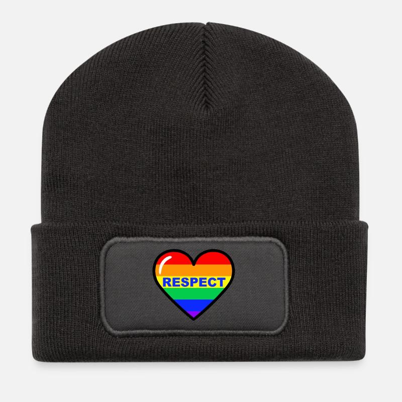 Respekt, Stolz, Herz - Recycelte Patch Beanie - Dunkelgrau