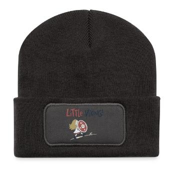 Petit Viking Aventure - Beanie recyclé à patch - charbon - Devant