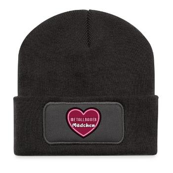 Metalworker Metalworker Girl Child Trainee - Recycled Patch Beanie - dark grey - Front