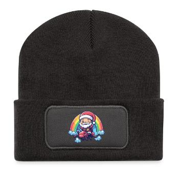 Ant Santa Claus Christmas - Recycled Patch Beanie - dark grey - Front