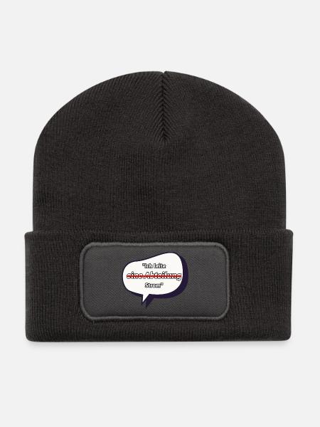 I Conduct Electricity Saying - Recycled Patch Beanie - dark grey