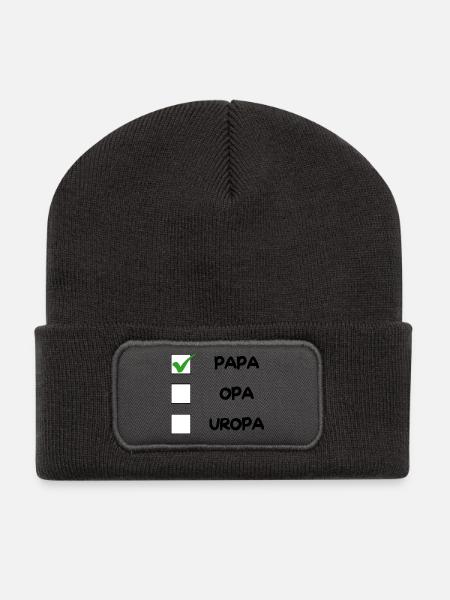 PAPA Checklist - Recycled Patch Beanie - dark grey