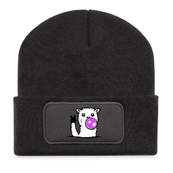 Lunettes de soleil chewing-gum lama Paix Victoire Main Cool - Beanie recyclé à patch - charbon - Devant