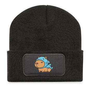 Mignon Carnaval de Hamster Capybara et cochons d’Inde - Beanie recyclé à patch - charbon - Devant