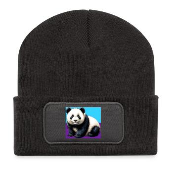 panda - Recycled Patch Beanie - dark grey - Front