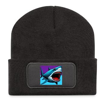 Hai - Recycelte Patch Beanie - Dunkelgrau - Vorne