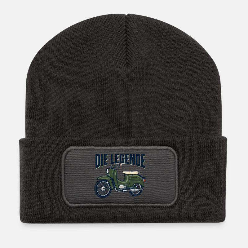 Simson Schwalbe DDR - Recycelte Patch Beanie - Dunkelgrau
