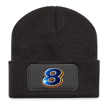 Nummer 8 Fußball Trikot Sportliches Design - Recycelte Patch Beanie - Dunkelgrau - Vorne