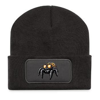 Tarantula Comic Holidays - Beanie recyclé à patch - charbon - Devant