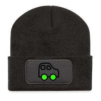 Auto - Recycelte Patch Beanie - Dunkelgrau - Vorne