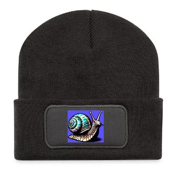 Schnecke - Recycelte Patch Beanie - Dunkelgrau - Vorne