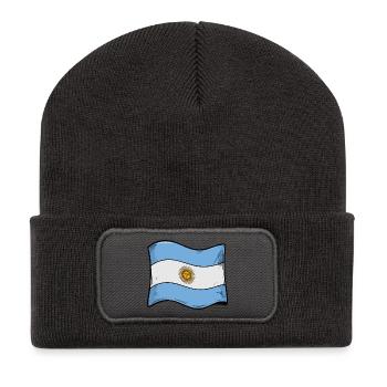 Argentine Sun Flag Art - Recycled Patch Beanie - dark grey - Front