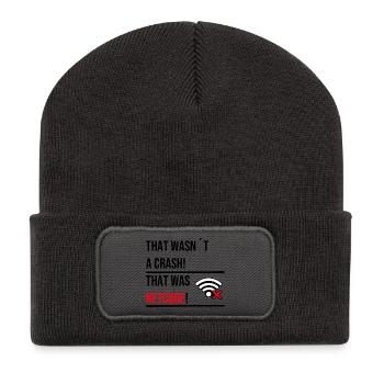 THAT WASNT A CRASH THAT WAS NETCODE V2 - Recycelte Patch Beanie - Dunkelgrau - Vorne