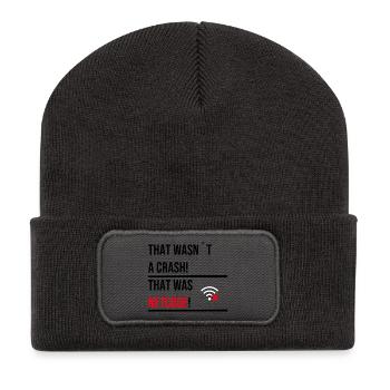 THAT WASNT A CRASH THAT WAS NETCODE V2 - Recycelte Patch Beanie - Dunkelgrau - Vorne