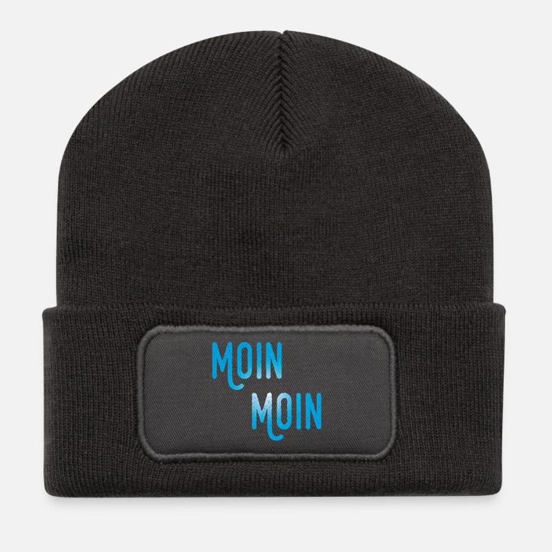 Moin Moin - Recycelte Patch Beanie - Dunkelgrau