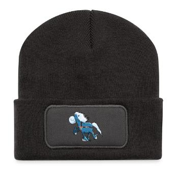 Isländer mit Flagge - Recycelte Patch Beanie - Dunkelgrau - Vorne
