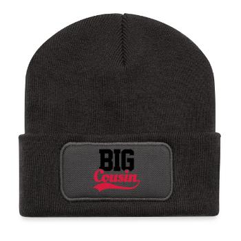 Big Cousin - Beanie recyclé à patch - charbon - Devant