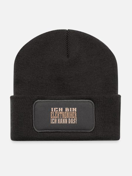 Ich bin Elektroniker - Recycelte Patch Beanie - Dunkelgrau
