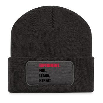 science - Recycelte Patch Beanie - Dunkelgrau - Vorne