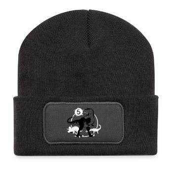 Dinosaur 5 Years T-Shirt - Recycled Patch Beanie - dark grey - Front