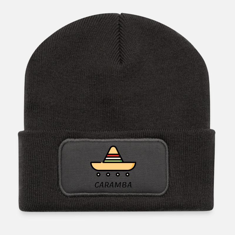 Mexican Sombrero - Caramba - Recycled Patch Beanie - dark grey