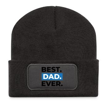 Meilleur cadeau de papa de tous les temps - Beanie recyclé à patch - charbon - Devant