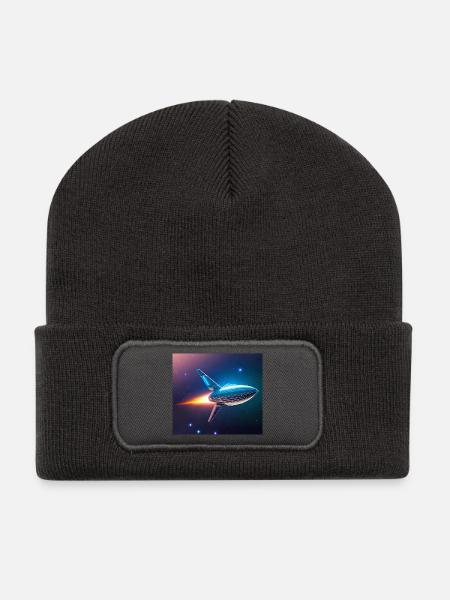 Raketenflug - Recycelte Patch Beanie - Dunkelgrau