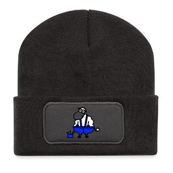 Craftsman's sheep, hero of labor - Recycled Patch Beanie - dark grey - Front