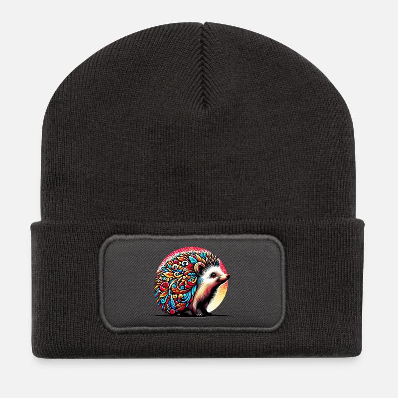 Hedgehog - Recycled Patch Beanie - dark grey