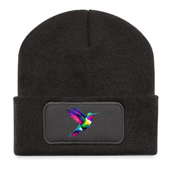 Colibri - Beanie recyclé à patch - charbon - Devant