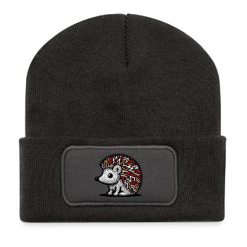Hedgehog - Recycled Patch Beanie - dark grey - Front