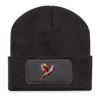 Colibri - Beanie recyclé à patch - charbon - Devant
