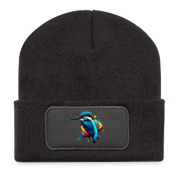 Kingfisher - Recycled Patch Beanie - dark grey - Front