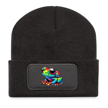 Frog - Recycled Patch Beanie - dark grey - Front