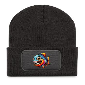 Piranha - Recycled Patch Beanie - dark grey - Front