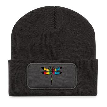 Libelle - Recycelte Patch Beanie - Dunkelgrau - Vorne