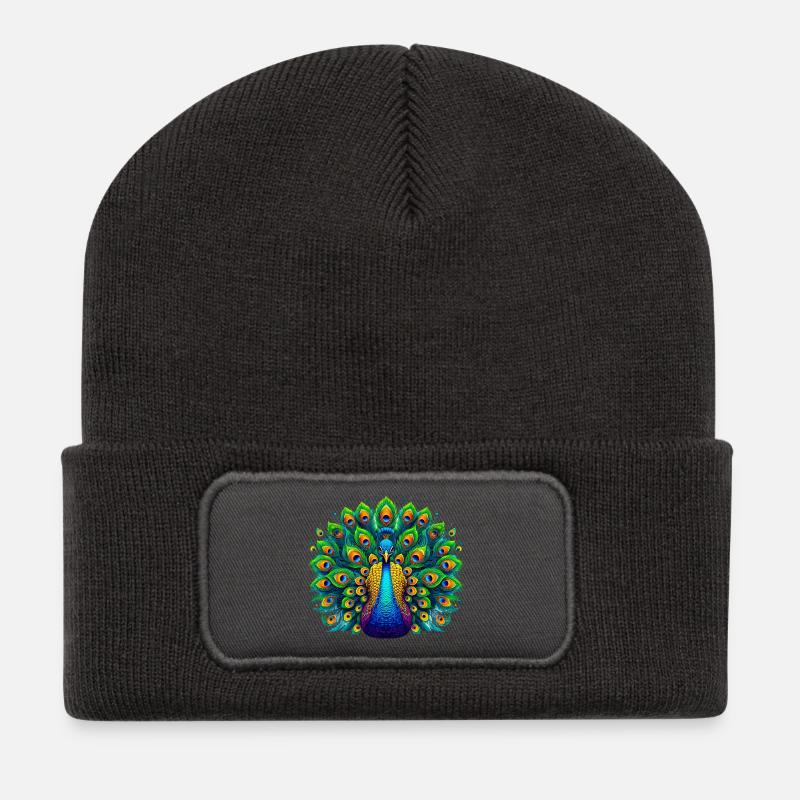 Pfau - Recycelte Patch Beanie - Dunkelgrau