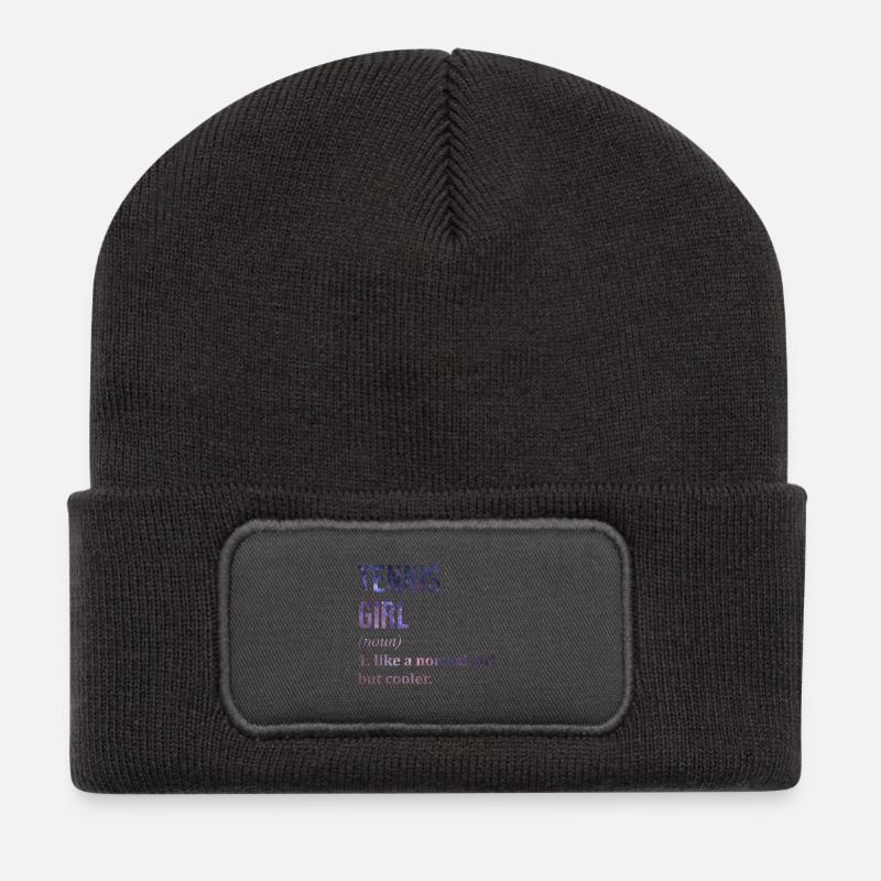 Tennis - Recycelte Patch Beanie - Dunkelgrau