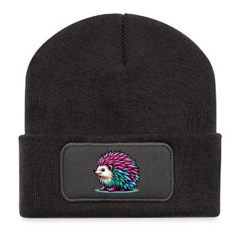 Hedgehog - Recycled Patch Beanie - dark grey - Front
