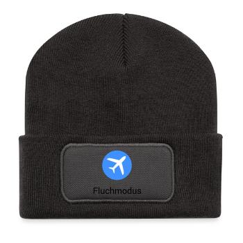 Mode Avion Jurer Avion Icône Bureau Humour Drôle - Beanie recyclé à patch - charbon - Devant