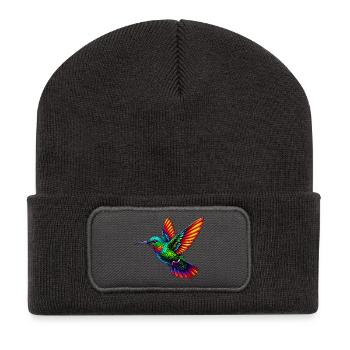 Colibri - Beanie recyclé à patch - charbon - Devant