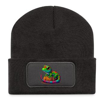 Gecko - Recycled Patch Beanie - dark grey - Front