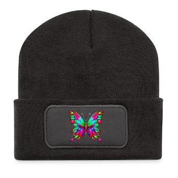 Butterfly - Recycled Patch Beanie - dark grey - Front