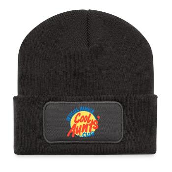 Cool Aunts’ Club Emblem - Recycelte Patch Beanie - Dunkelgrau - Vorne