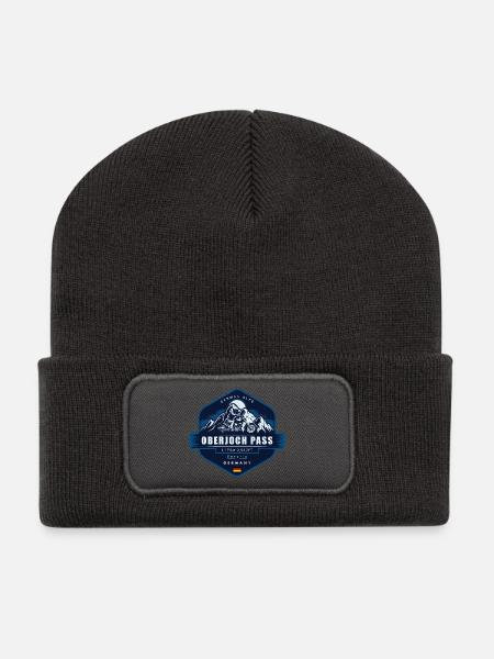 Oberjochpass , Bayern, Deutschland - Recycelte Patch Beanie - Dunkelgrau
