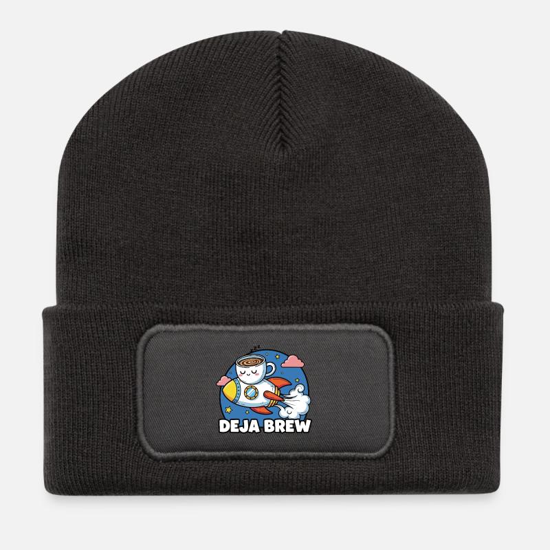 Caffeine Launch - Recycled Patch Beanie - dark grey
