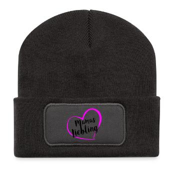 mamas_liebling - Recycelte Patch Beanie - Dunkelgrau - Vorne