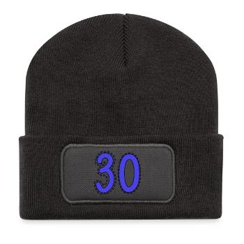 30. 30 ANS. 30e ANNIVERSAIRE. ANNIVERSAIRE 30 ANS. - Beanie recyclé à patch - charbon - Devant