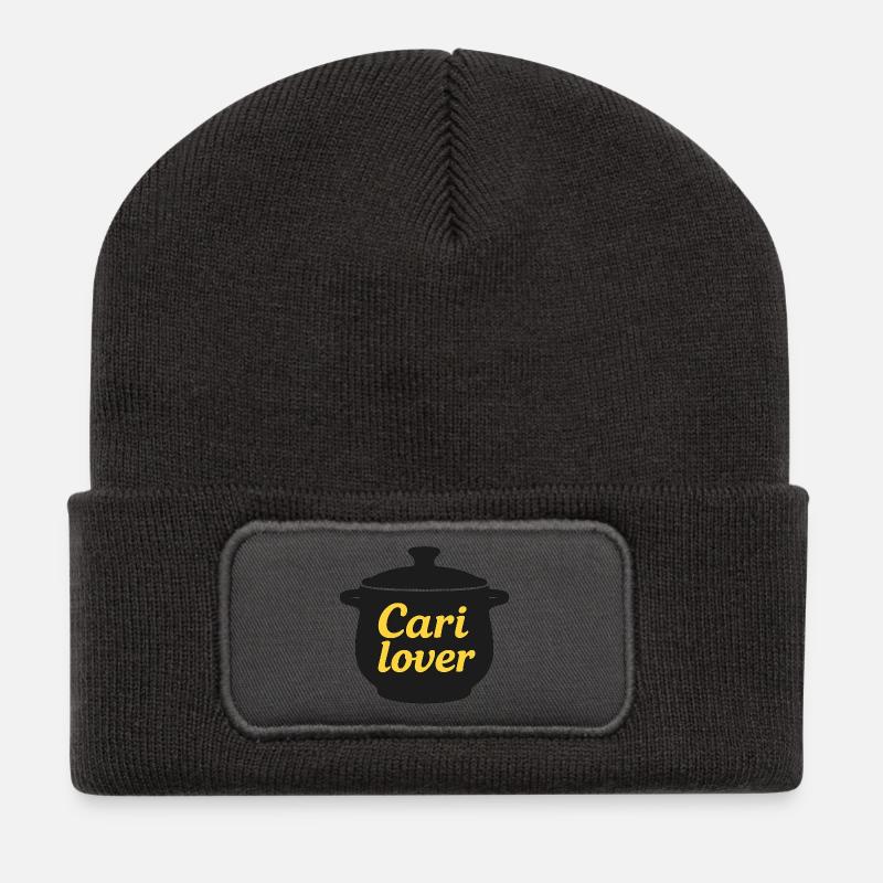 Cari Liebhaber - Recycelte Patch Beanie - Dunkelgrau